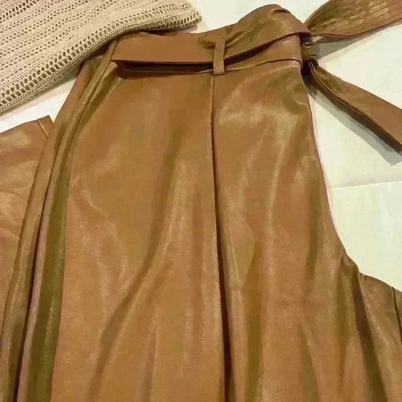 Carol Wren Ladies Vegan Leather Pants Size 10 Super Cute Comfy Lightweight Fun - Picture 2 of 5